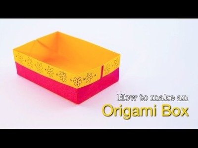How to make an Easy Origami Box. Paper Box tutorial.