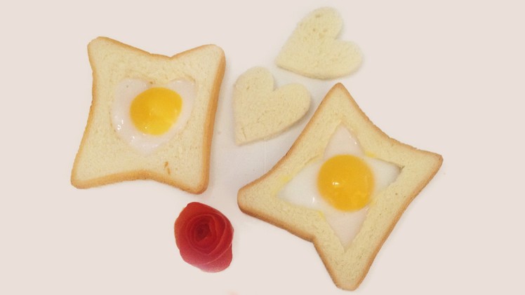 How to make egg in a hole - Heart eggs