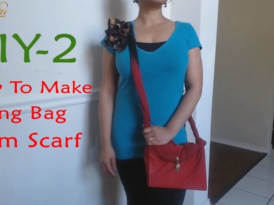 How to Make Fashionable Sling Bags from scarf in 2 miutes (Do it Yourself)