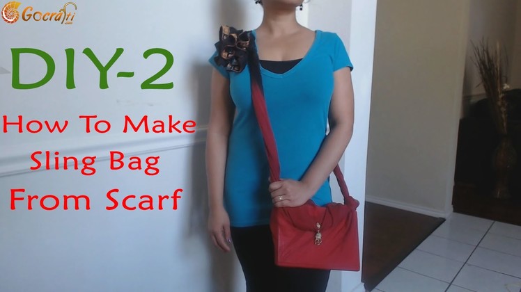 How to Make Fashionable Sling Bags from scarf in 2 miutes (Do it Yourself)