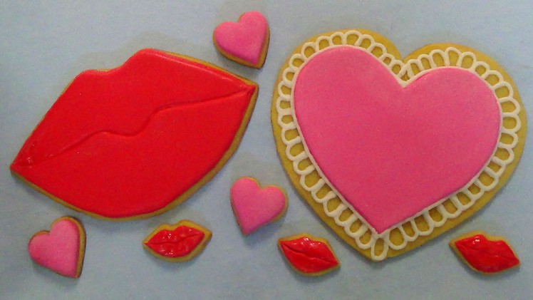 How to make giant heart and lips cookies