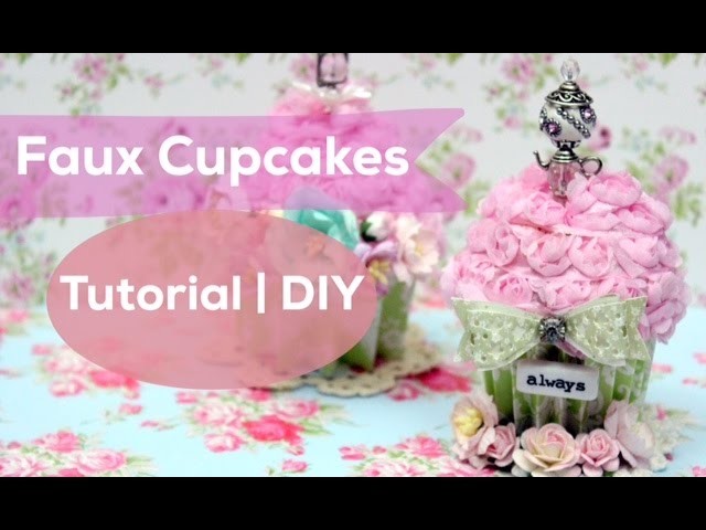 How to make ShabbyChic Cupcakes | DIY | Faux Paper Cupcakes | Tutorial