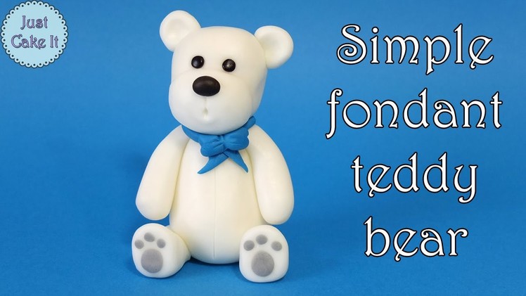 How to make simple fondant teddy bear. Jak zrobić prostą figurkę misia