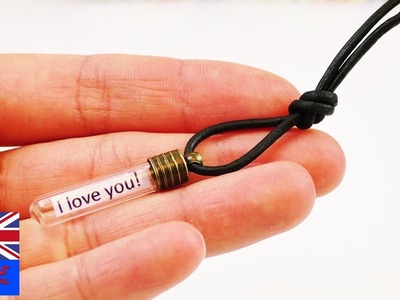 How to make this keychain with a message ina bottle? | DIY UK
