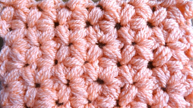 Jasmine Stitch - Left Handed Crochet Tutorial