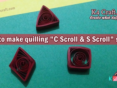 Learn How to make quilling "Triangle, Square and Diamond" Shapes | K4Craft.com
