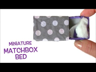 Miniature Tiny Bed made from a Matchbox! Easy DIY!