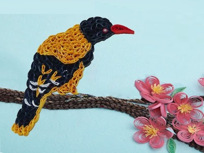 Paper Quilling : How to make Beautiful  Yellow Bird