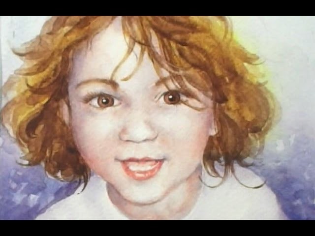 Part 2 How to paint a Portrait of a Young Child in Watercolour.