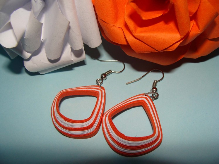 Quilling earrings: how to make new design  quilling earrings