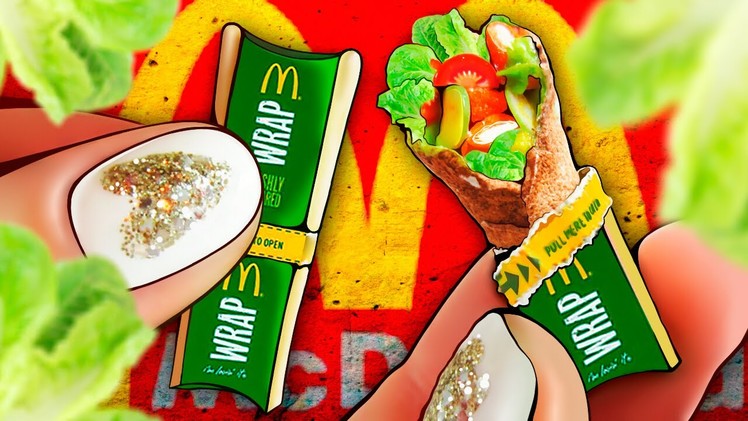 Realistic Miniature McDonald's Crispy Chicken Snack WRAP Tutorial! | DollHouse DIY ♥