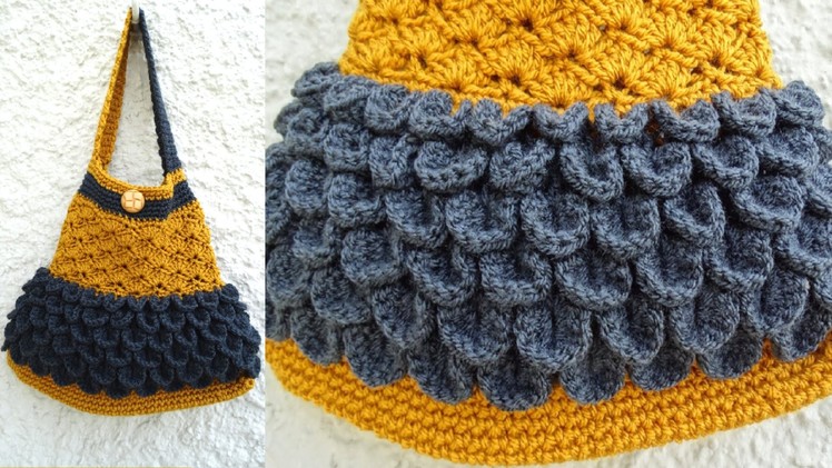 Scale and Shell Bag - Crochet Tutorial
