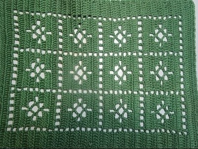 Uncinetto Crochet Centrino Verde Tutorial