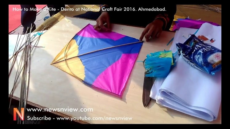 Demo of Kite Making - Learn How to Make a Kite for Utarayan in Ahmedabad