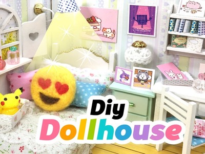 DIY Fandom Dollhouse!! Cute Miniature Room Decor With Undertale, Neko Atsume, Emoji, Pusheen & Co!