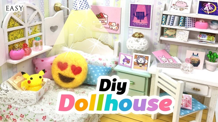 DIY Fandom Dollhouse!! Cute Miniature Room Decor With Undertale, Neko Atsume, Emoji, Pusheen & Co!