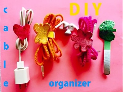 DIY How to make cable and cord organizer Tutorial
