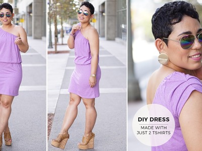 DIY Tutorial: Make A Dress With Two T-Shirts