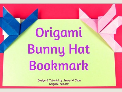 Easter Crafts - Origami Rabbit. Origami Bunny Bookmark & Hat - Easy Paper Crafts for Kids Classroom