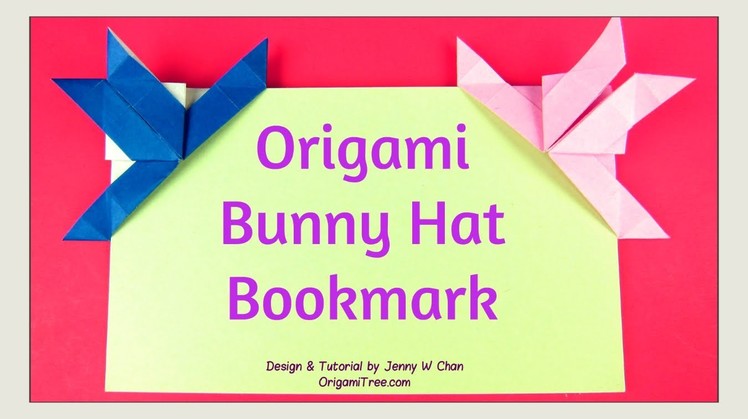 Easter Crafts - Origami Rabbit. Origami Bunny Bookmark & Hat - Easy Paper Crafts for Kids Classroom