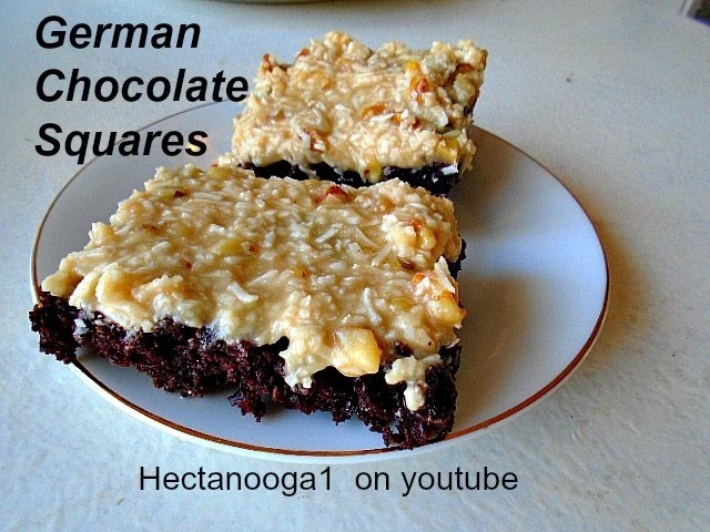 GERMAN CHOCOLATE SQUARES recipe, vegan