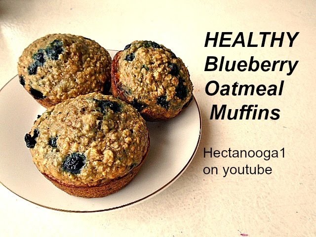 HEALTHY BLUEBERRY OATMEAL MUFFINS - one bowl, vegan, quick and easy