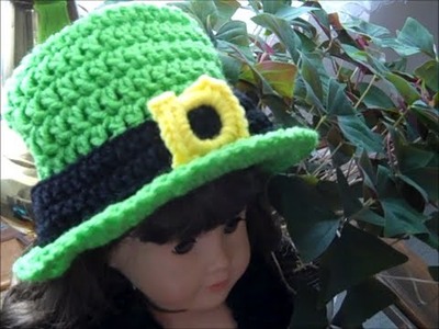 How to Crochet a St. Patrick's Day Doll Hat - Lucky Crochet Top Hat