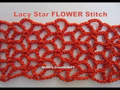 How To Crochet- Lacy Star FLOWER Stitch Tutorial