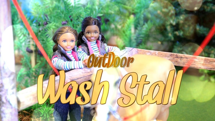 How to Make a OutDoor Wash Stall - EASY DOLL CRAFTS