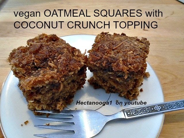 OATMEAL CAKE WITH COCONUT CRUNCH TOPPING recipe, vegan