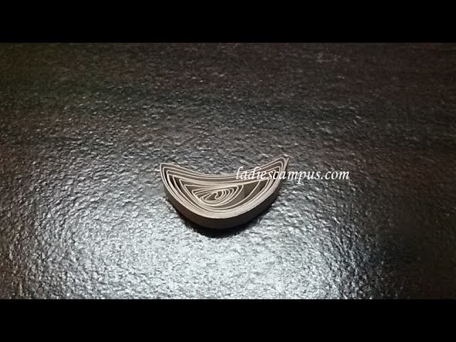 Paper Quilling | Tutorial | DIY | Learn how to make Quilling Shape No 10 - Half moon Crescent