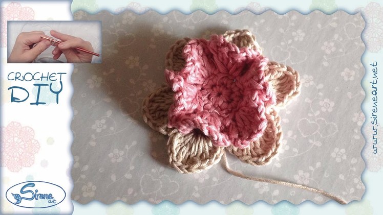 Tutorial Uncinetto ❀ fiore (eventuale mattonella) ❀ [flower (crochet block)]