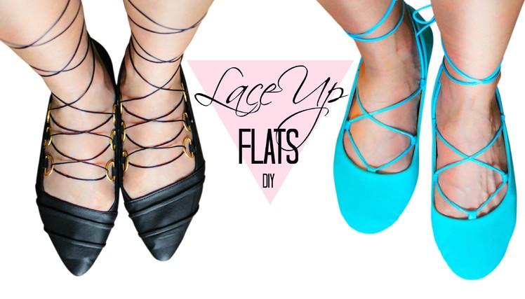DIY LACE UP FLATS -Expensive Look for cheap!