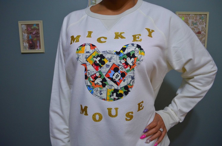 DIY Mickey Mouse SweatShirt Tutorial