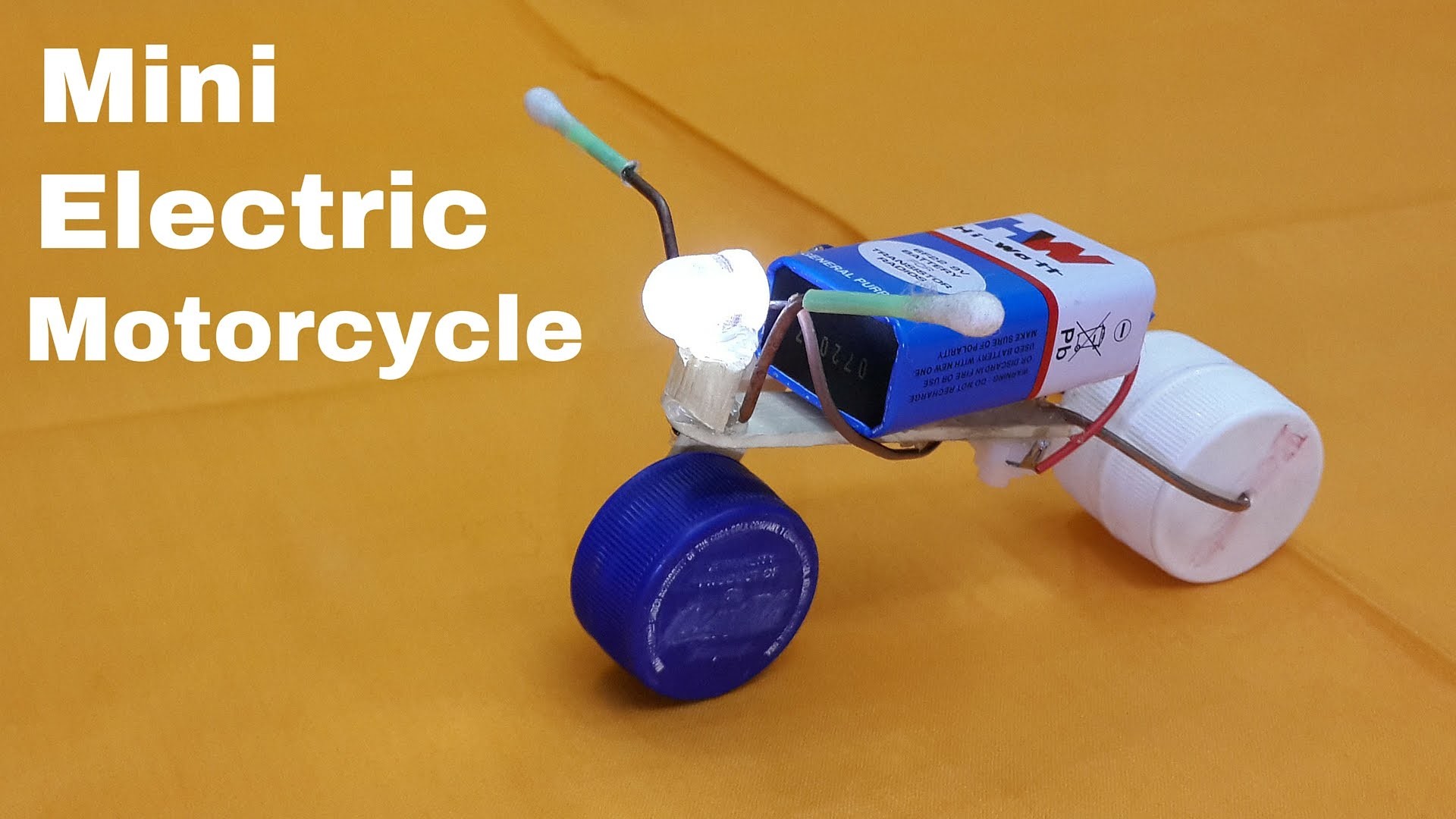 How to Make a Mini Electric Motorcycle with LED Headlight