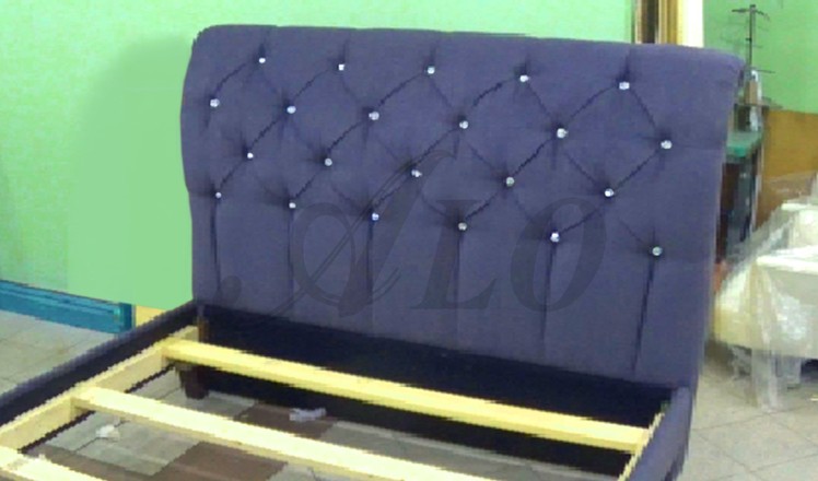 HOW TO REUPHOLSTER A TUFTED HEADBOARD AND INSTALL THE BED FRAME TOGETHER - ALO Upholstery