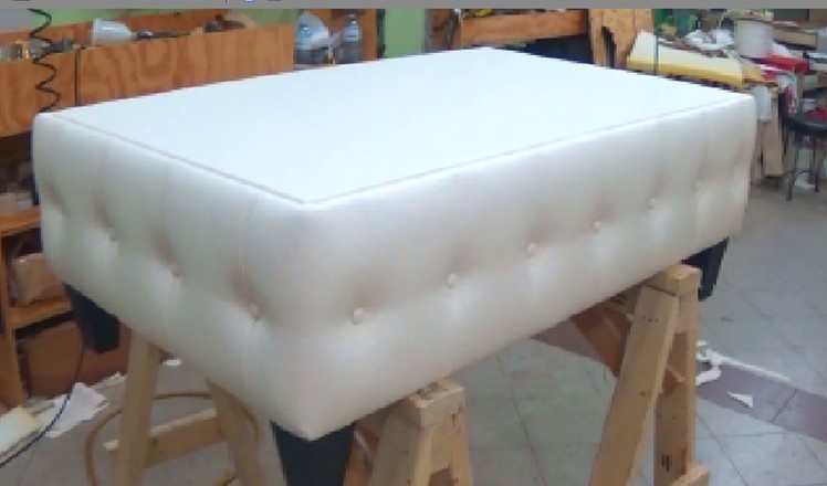 HOW TO UPHOLSTER A COFFEE TABLE WITH BUTTONS - ALO Upholstery