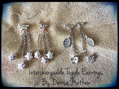 Interchangeable Toggle Earrings by Denise Mathew