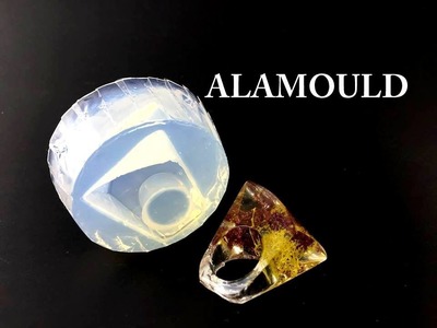 Making Chunky Resin Ring with Colorful Moss! Using ALAMOULD Clear Silicone Mold!