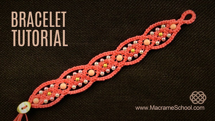 Square Knot Loops Bracelet Tutorial | Macrame School