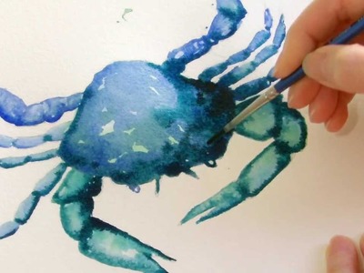 Watercolour Crab Demo for Beginners