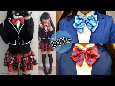 Back to School DIYs: DIY Daily Cosplay Japanese Uniform Jacket+ DIY Love Live Striped Bow Tie