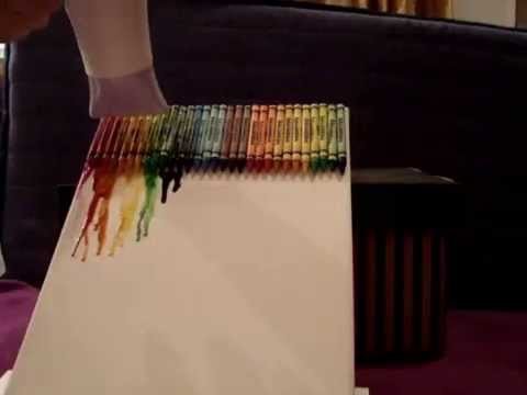 DIY : Crayon Melting Art - Obraz z voskovek
