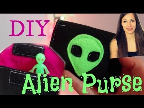 DIY Easy Alien Purse - How to make a cute and simple velcro pouch