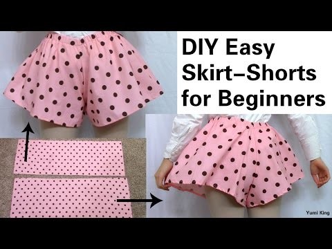 DIY Easy Skirt Shorts | DIY Skirt Shorts out of 2 Rectangles + Review