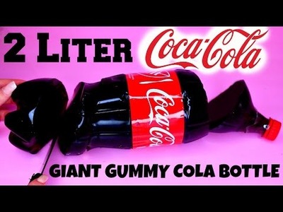 DIY Giant 2 LITER Gummy Cola Bottle - How To Make Giant Gummy Coca-Cola Bottle At Home (Recipe)