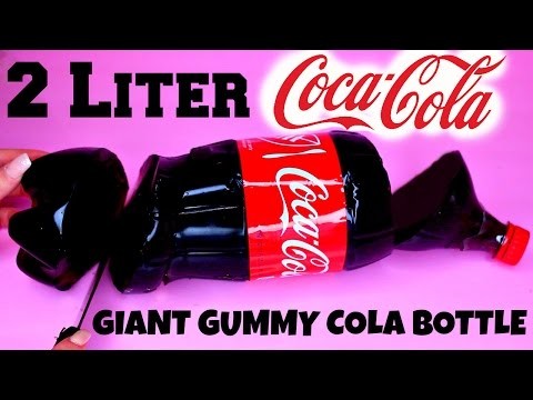 DIY Giant 2 LITER Gummy Cola Bottle - How To Make Giant Gummy Coca-Cola Bottle At Home (Recipe)
