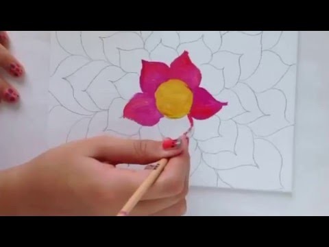 DIY tropical flower painting