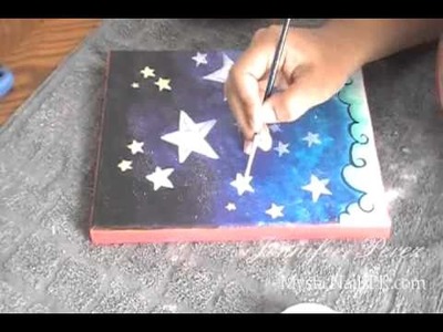 EASY Acrylic Stars Kids Painting Art DIY :::.  Jennifer Perez ☆ Jenz Art Creations