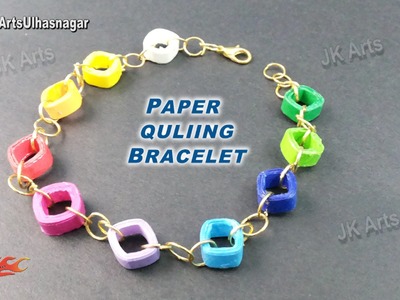 DIY Paper Quilling Bracelet Tutorial | How to make | JK Arts 920